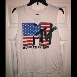 American MTV print tank top